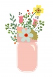 Blommor Floral Mason Jar