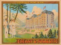 Francja, plakat podróżniczy na Mont Blan