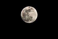 Full Moon On Black Sky