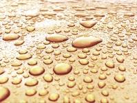 Golden Water Droplets