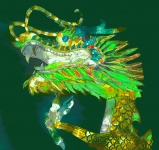 Dragón chino verde