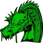 Grönt drakehuvud
