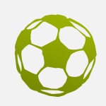 Zöld futball-labda