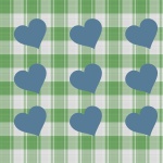 Hearts and Checks Background