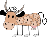 Ilustrowana krowa