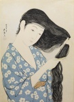 Femeie japoneză de artă vintage