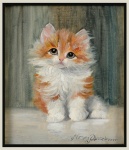Pintura vintage de gatinho