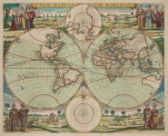 Mapa del mundo vintage