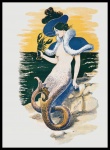 Meerjungfrau-Weinlese-Plakat