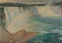 Peinture vintage de Niagara Falls