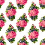Roses Vintage Background Pattern