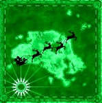 Santa's sleigh and reindeer