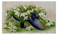 Zapato flores vintage