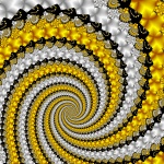 Silver and gold spiral