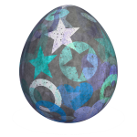 Estrelas e corações PNG ovo de páscoa