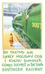 Viaggiare in treno Poster vintage