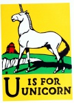 U este pentru Unicorn ABC 1923