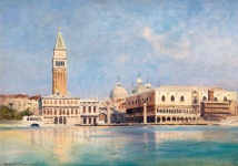 Pintura vintage de venecia