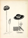 Vintage klobouky na stojanu