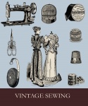 Vintage Sewing Dressing Bakgrund