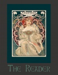 Poster di lettura donna vintage