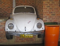 Volkswagen Beetle Against A Wall