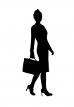 Walking Businesswoman Silhouette