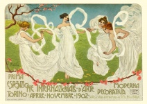 Poster de Nouveau da arte da mulher