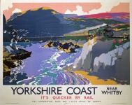 Yorkshire vonat utazási poszter