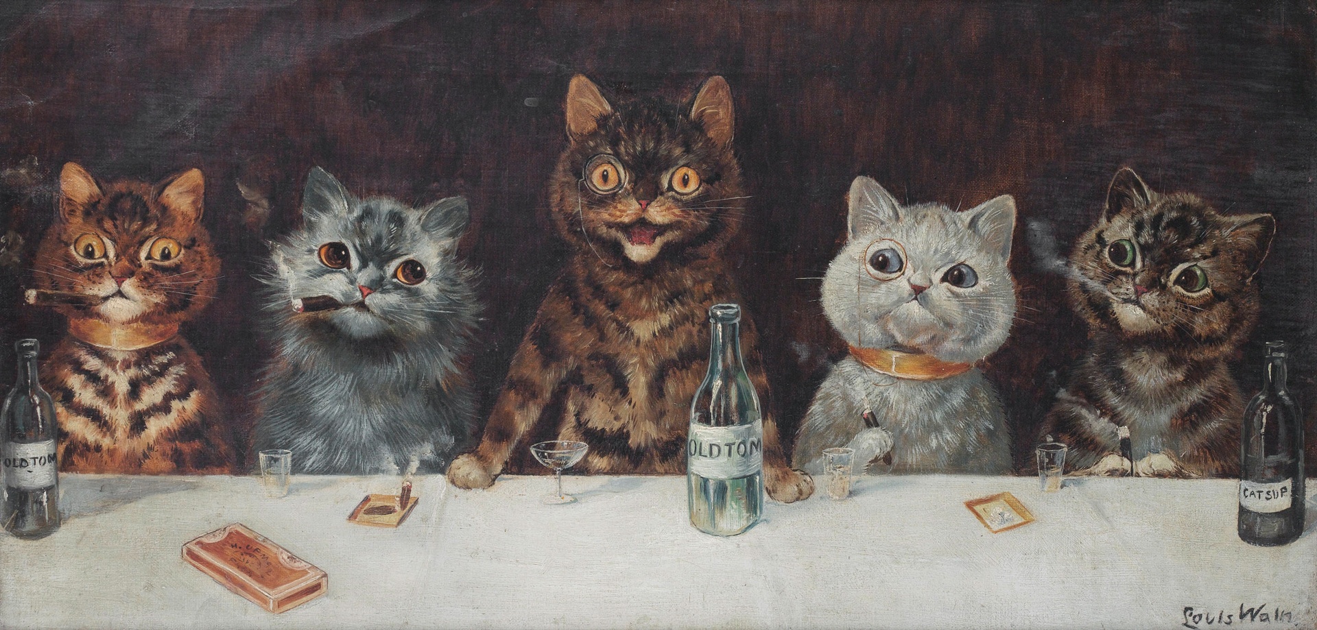 Impresión de Louis Wain de los gatos Stock de Foto gratis - Public ...