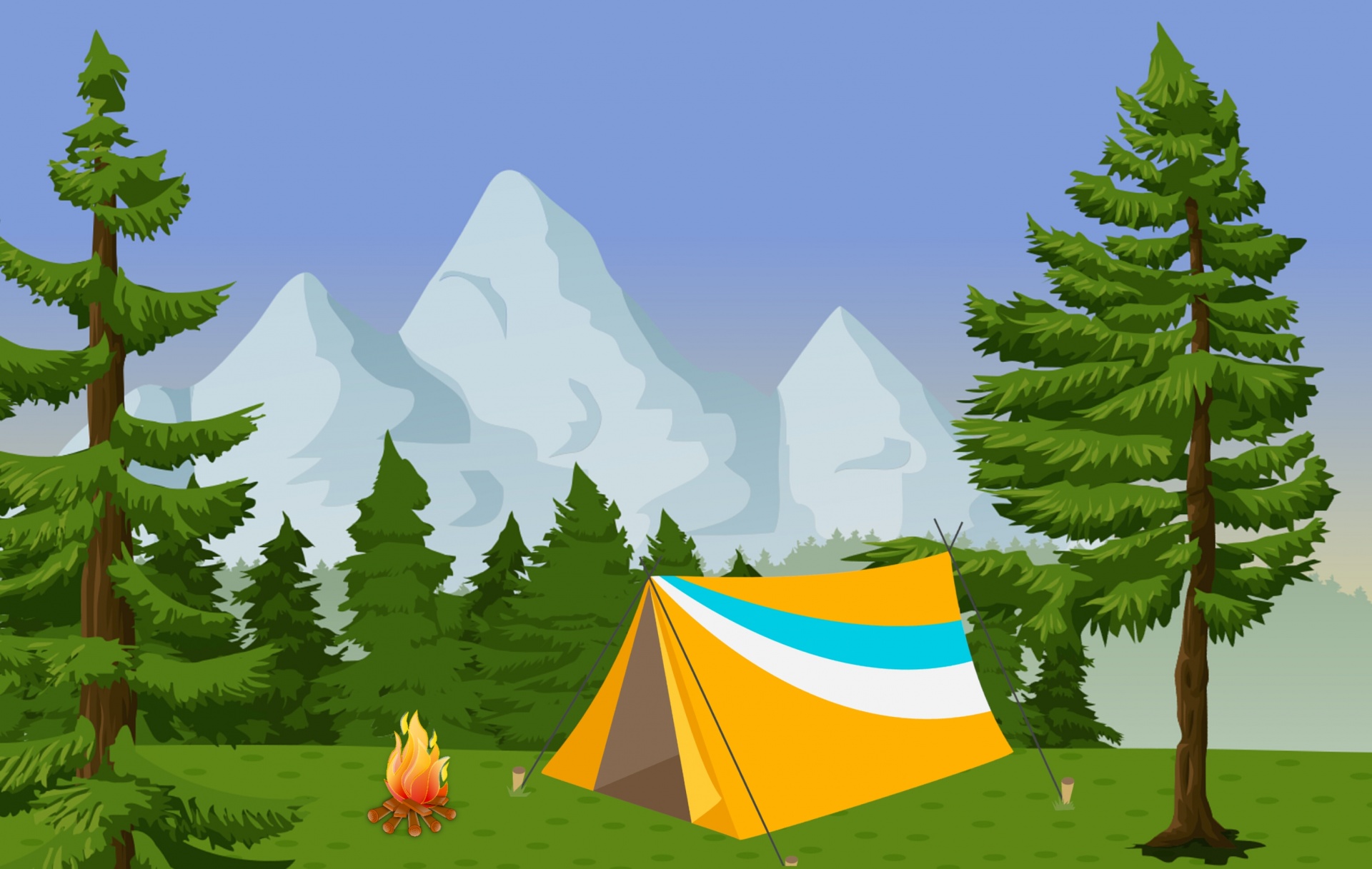 Campamento forestal