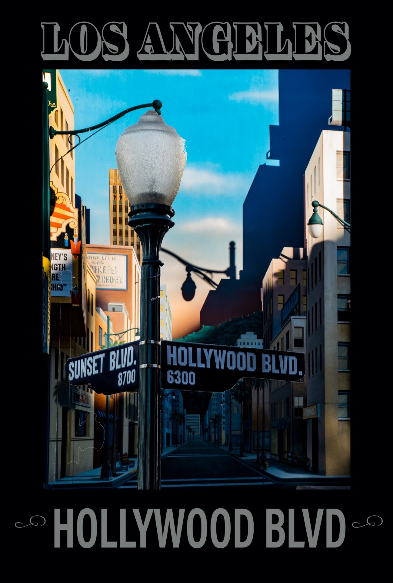 Hollywood Blvd Travel Poster Free Stock Photo Public Domain Pictures