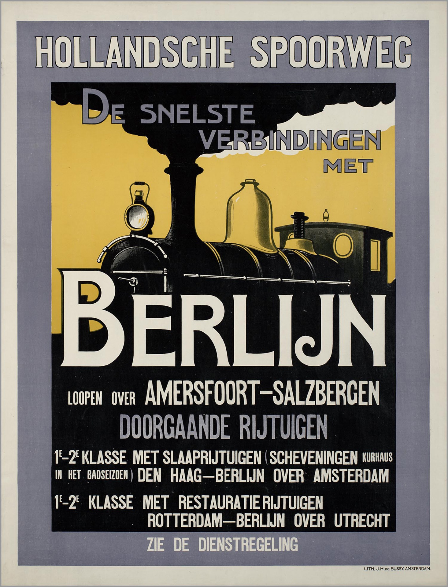 Trein reizen Vintage Poster