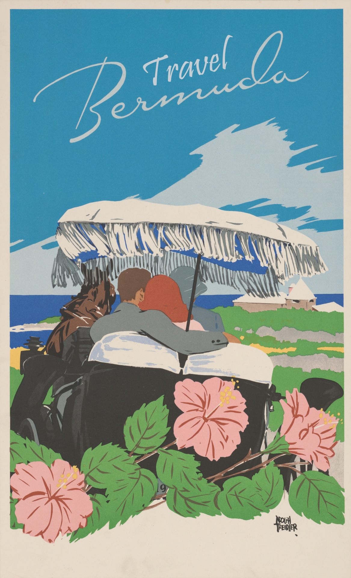 Weinlese-Reise-Plakat Bermuda