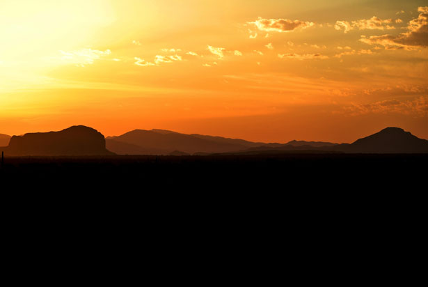 desert mountains sunrise