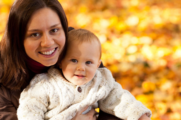Mom And Child In Autumn Free Stock Photo - Public Domain Pictures