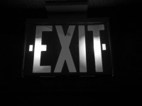 B & W Sign - Exit