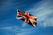 Brit zászló a szél