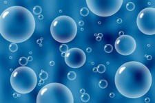 Bubbles auf dunkelblauem Hintergrund