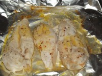 La mantequilla y pollo al horno Chile