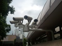 Câmera implantado em área pública