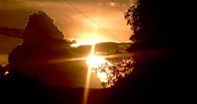 Larghezza indiano - bellissimo tramonto