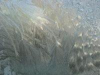 Frosty ijzige venster