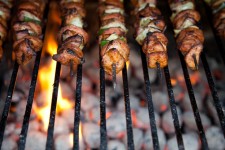 Kebab sur des brochettes