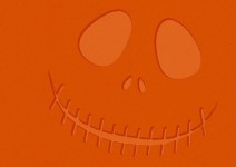 Arancione halloween faccia
