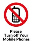 Vă rugăm să opriţi telefoanele mobile
