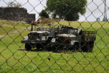 Camiones oxidación del Ejército