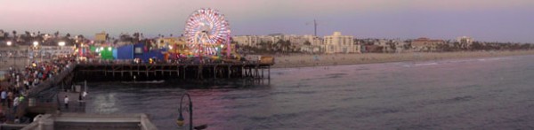 Santa Monica Pier na Twilight