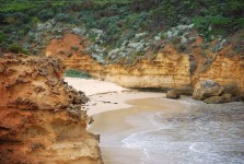 Isolada praia da Austrália