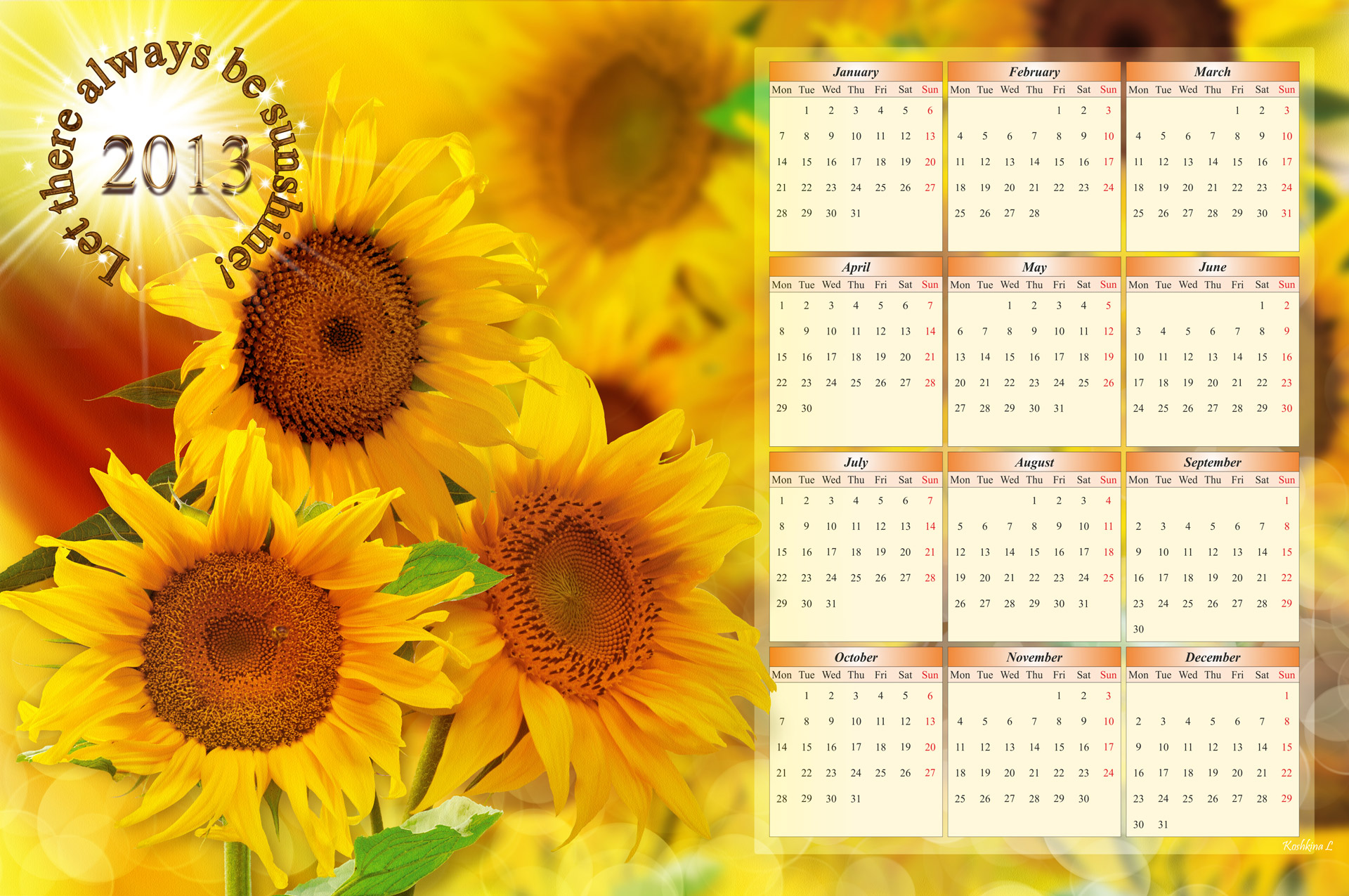 Calendar For 2013 Free Stock Photo Public Domain Pictures